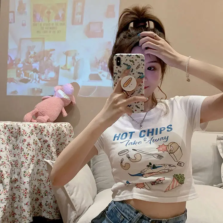 Women Slim Fit Crop Top T-Shirt Summer 2025 - Image 4