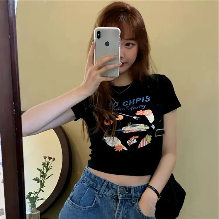 Women Slim Fit Crop Top T-Shirt Summer 2025 - Image 6