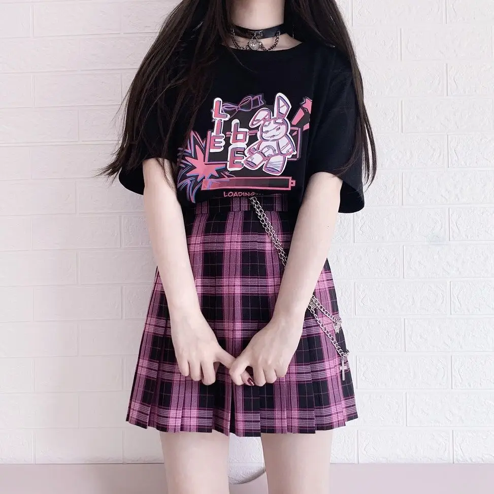 Women 2022 Velvet T-Shirt with Pink Bear Print