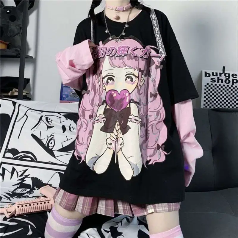Women 2022 Velvet T-Shirt with Pink Bear Print