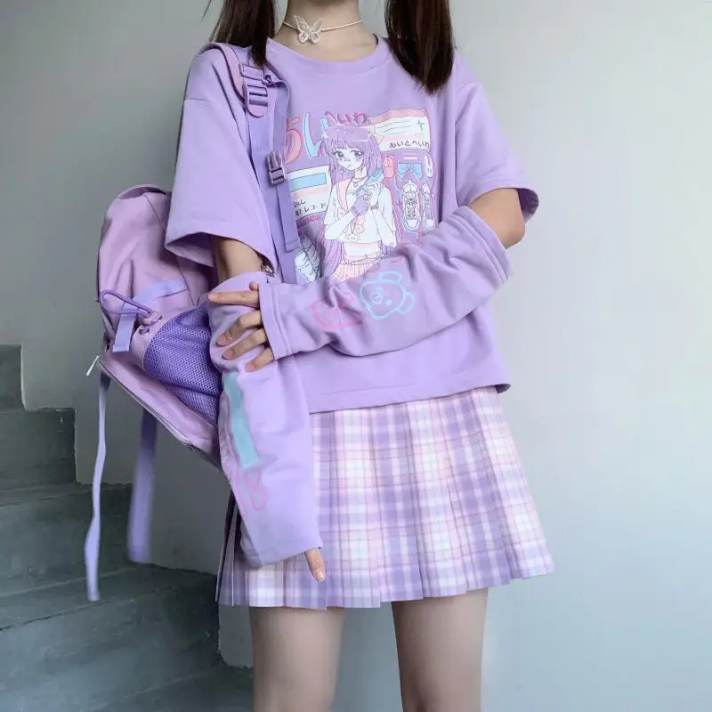 Women 2022 Velvet T-Shirt with Pink Bear Print