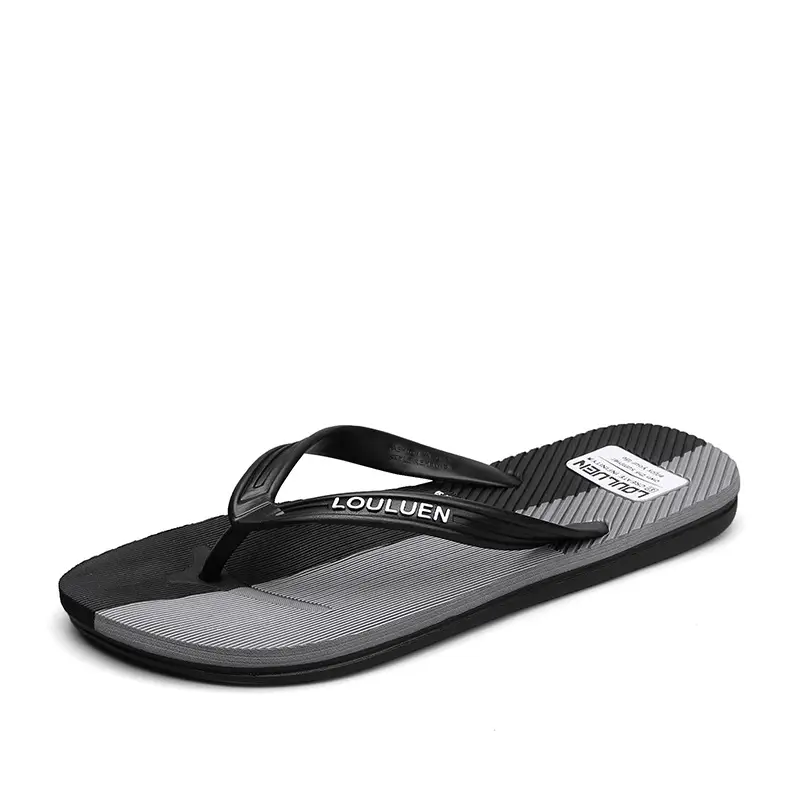 Men Green Strap Sandals Summer Casual Flip Flops