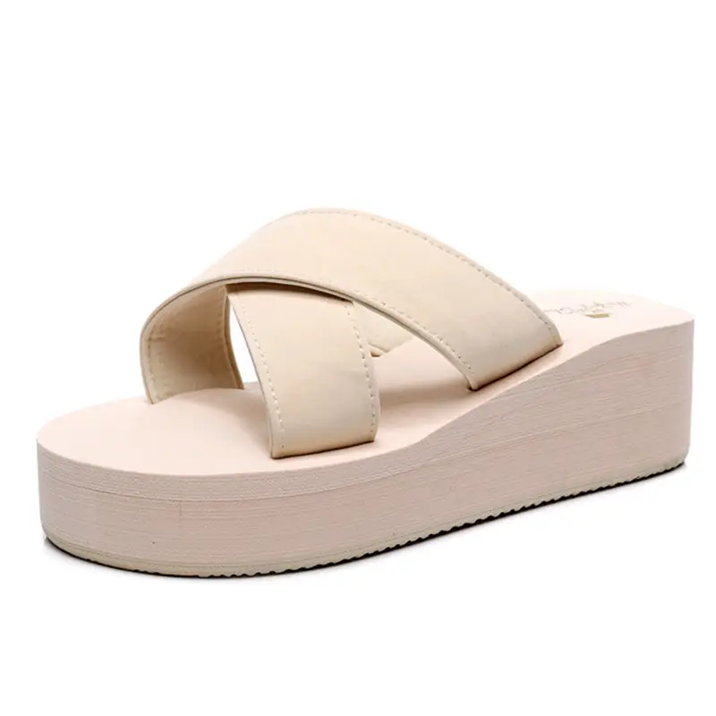 Women Cross Strap Wedge Sandals Black Summer