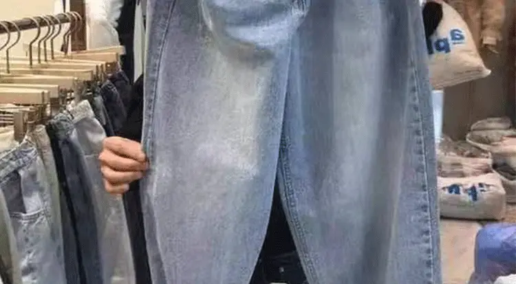 Women Denim Hallon Pants Large Spring Summer 2024 — feature 7