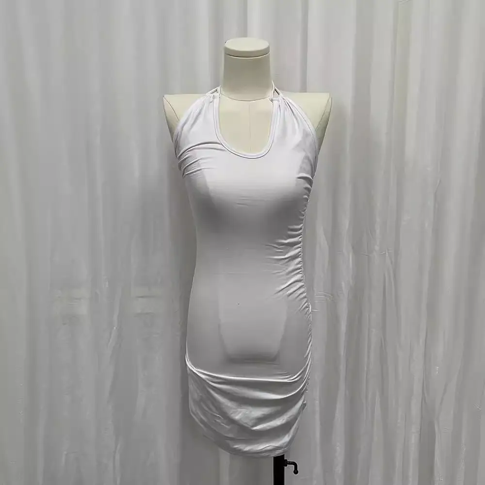 Black Lace-Up Halterneck Dress 2025 - Image 10