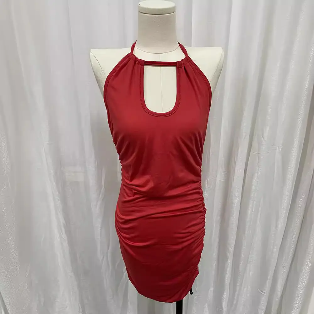 Black Lace-Up Halterneck Dress 2025 - Image 11