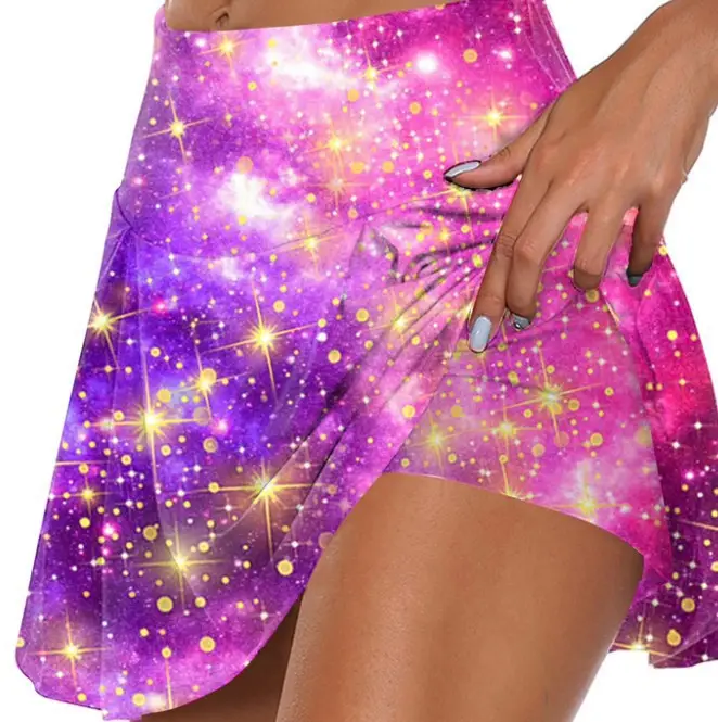 Black Fake Two-Piece Skirt Shorts for Women - Image 33