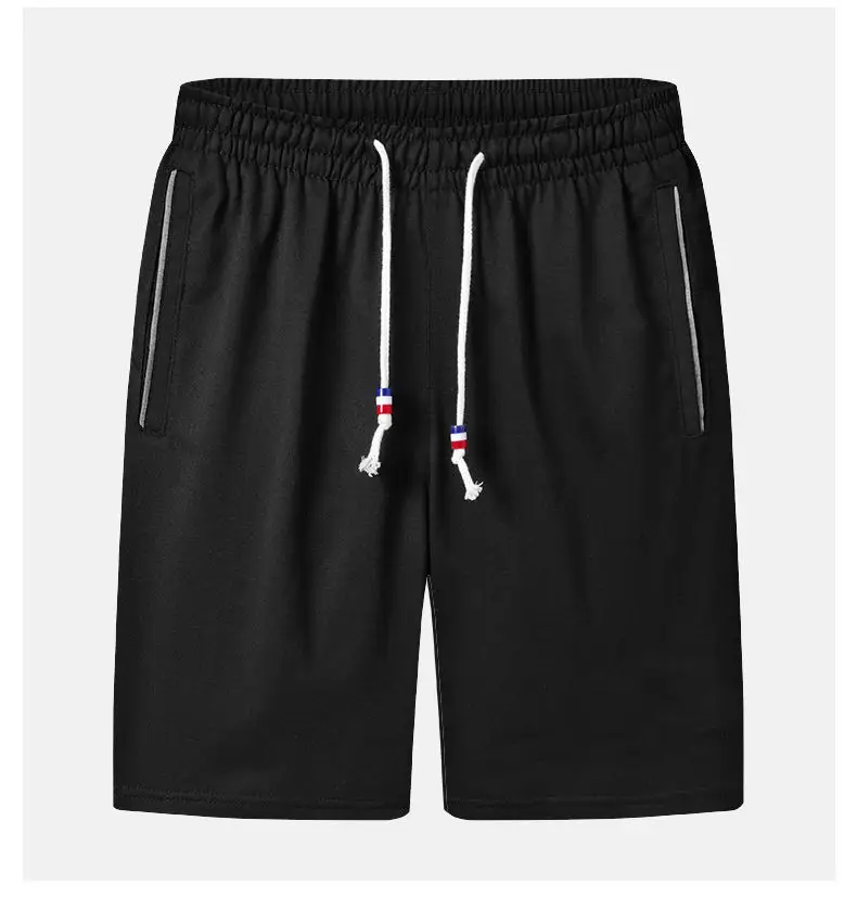 Men Black Drawstring Shorts Summer Casual Loose Fit — feature 42