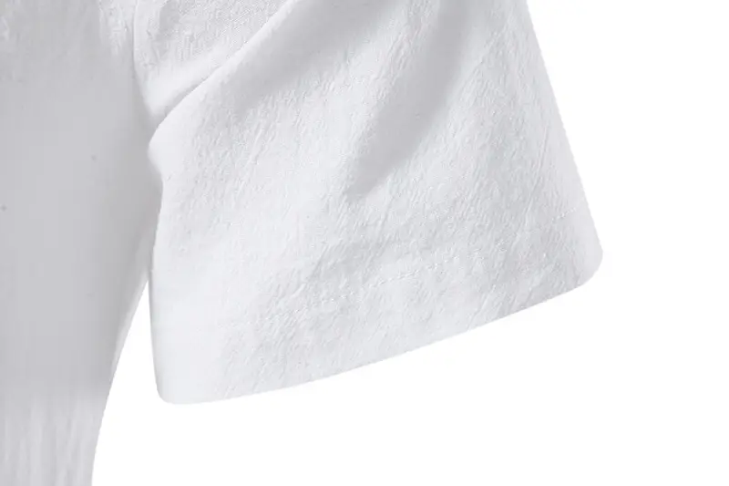 Men Navy Cotton Hooded Short Sleeve Shirt — feature 15