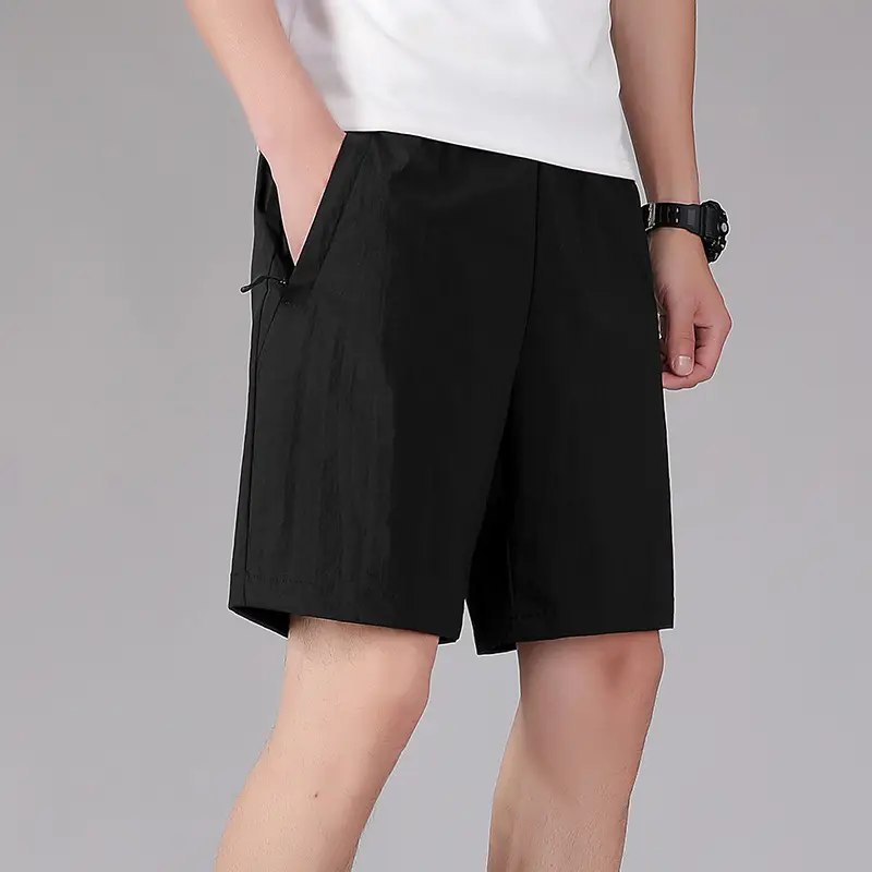 Men Black Loose Fit Sports Shorts Plus Size 160kg