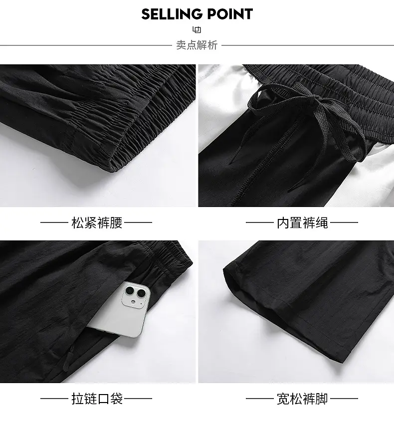 Men Black Loose Fit Sports Shorts Plus Size 160kg — feature 40
