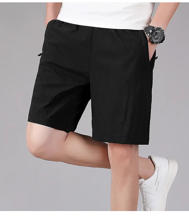 Men Black Loose Fit Sports Shorts Plus Size 160kg — feature 46