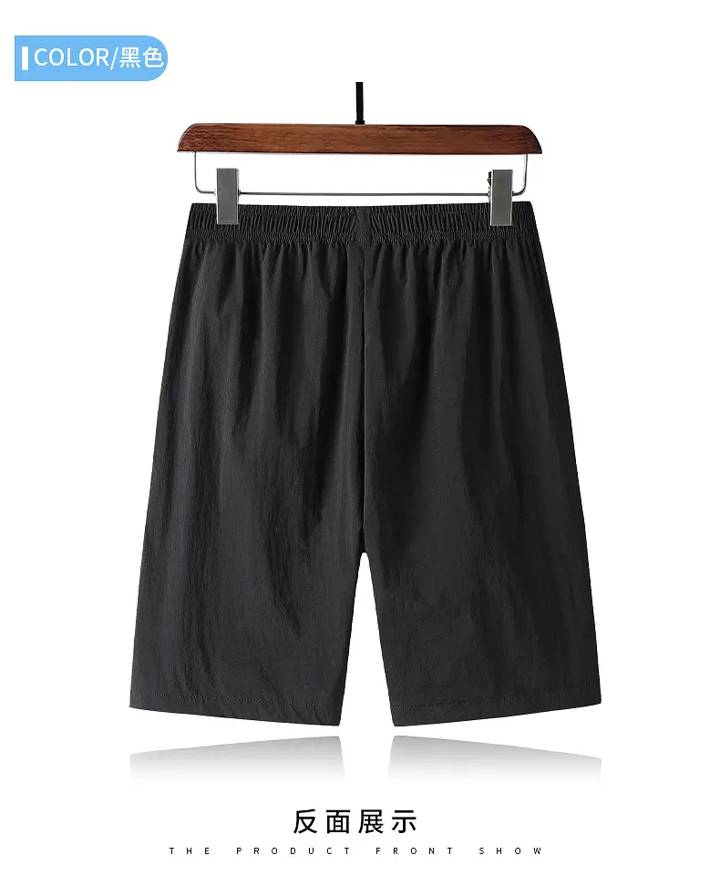 Men Black Loose Fit Sports Shorts Plus Size 160kg — feature 50
