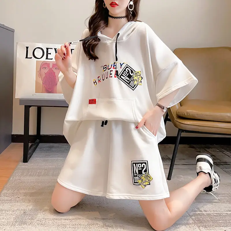 Women 2-Piece White Casual Shorts Set Summer 2025 - Image 4