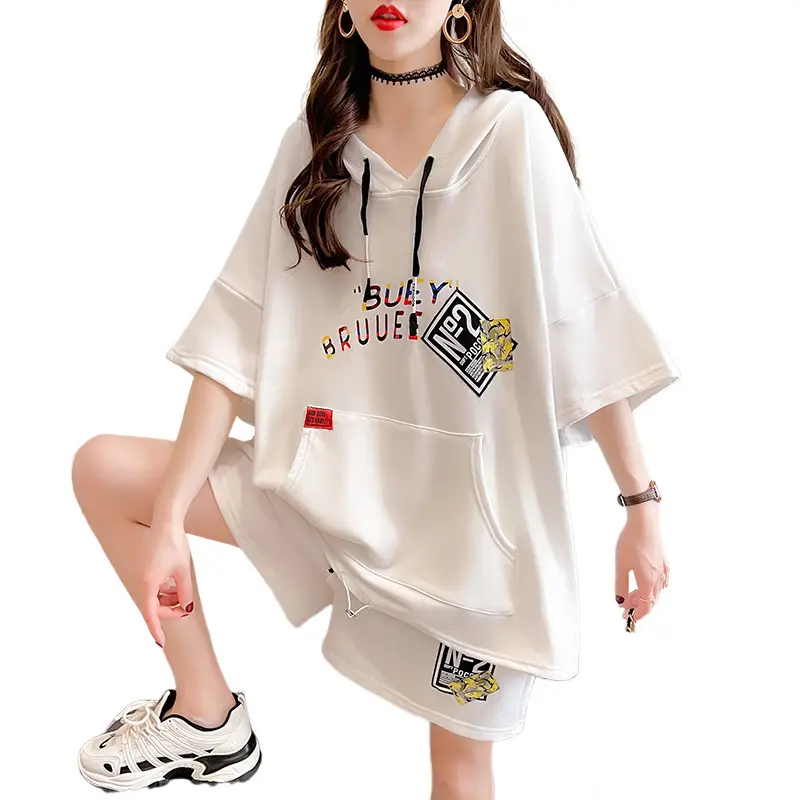 Women 2-Piece White Casual Shorts Set Summer 2025 - Image 7