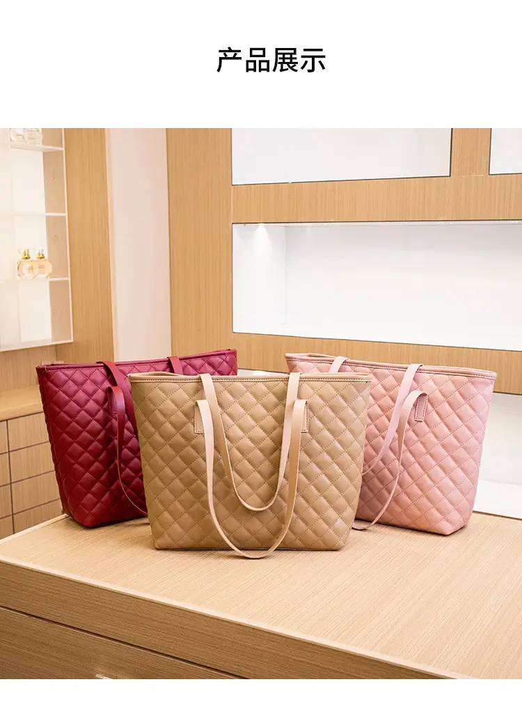 2022 Women Embroidered Tote Bag Black White Pink Large Capacity — feature 14