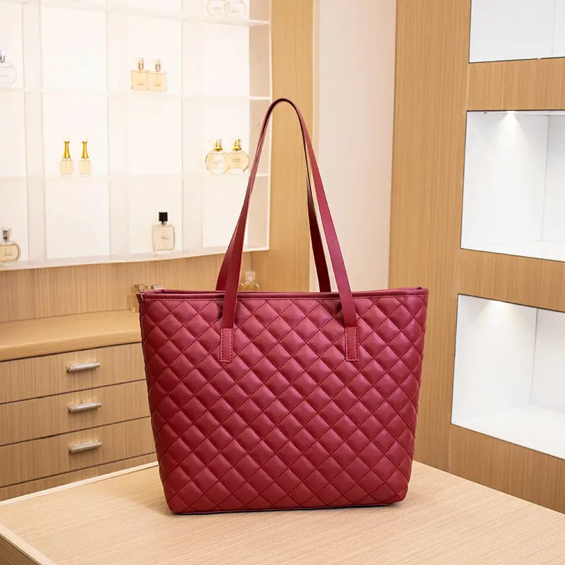 2022 Women Embroidered Tote Bag Black White Pink Large Capacity - Image 2