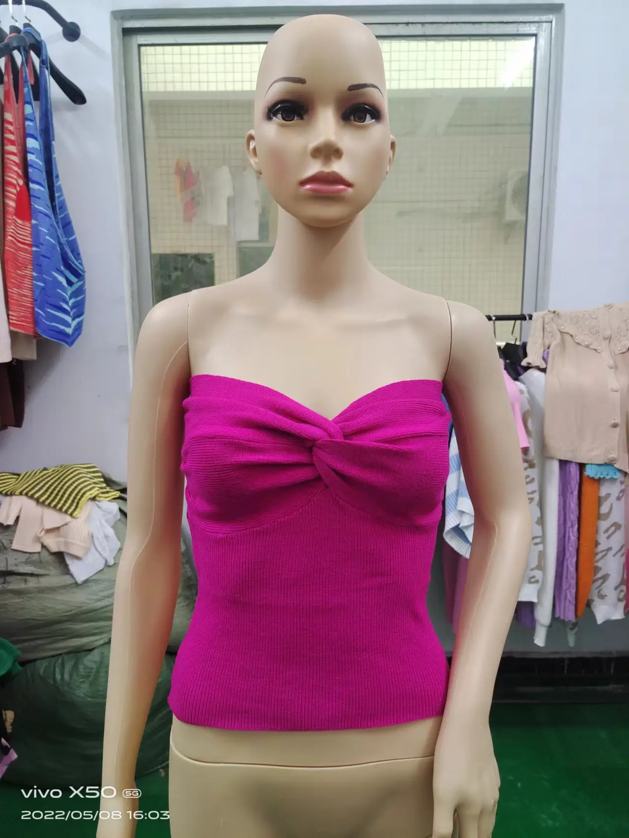 Purple Kink Knitted Sling Top for Women