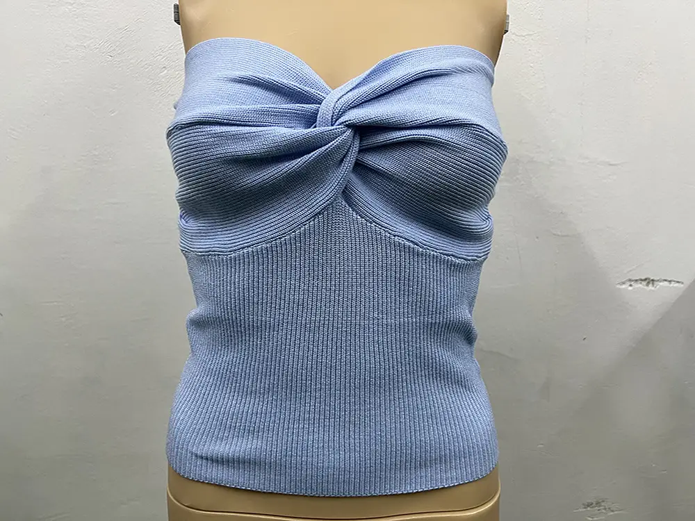 Purple Kink Knitted Sling Top for Women
