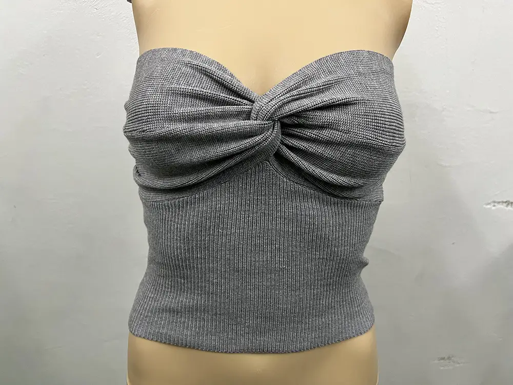 Purple Kink Knitted Sling Top for Women