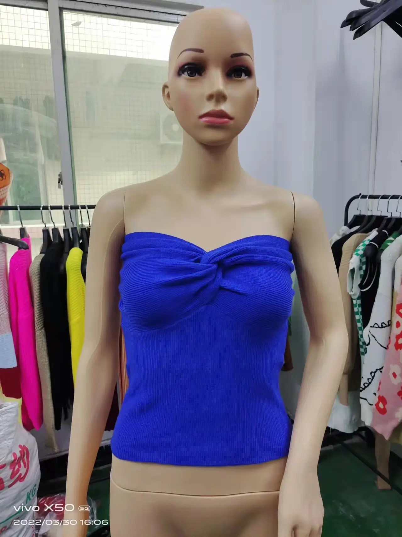 Purple Kink Knitted Sling Top for Women