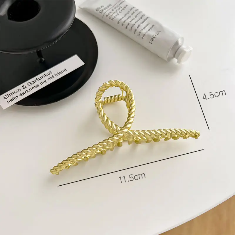 Gold Metal Hair Grip Clip for Women 4.4cm - Image 9
