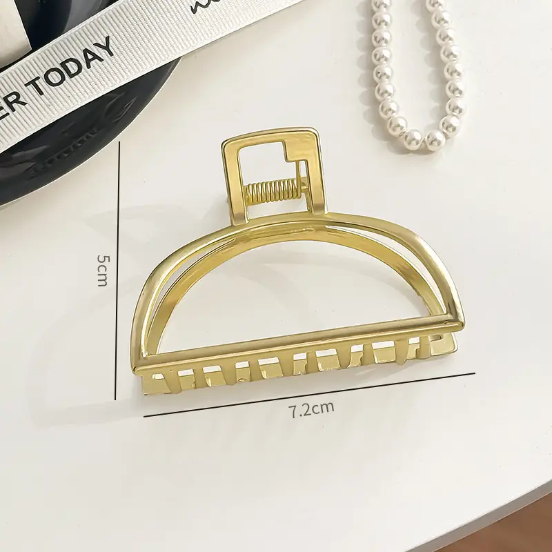 Gold Metal Hair Grip Clip for Women 4.4cm - Image 14