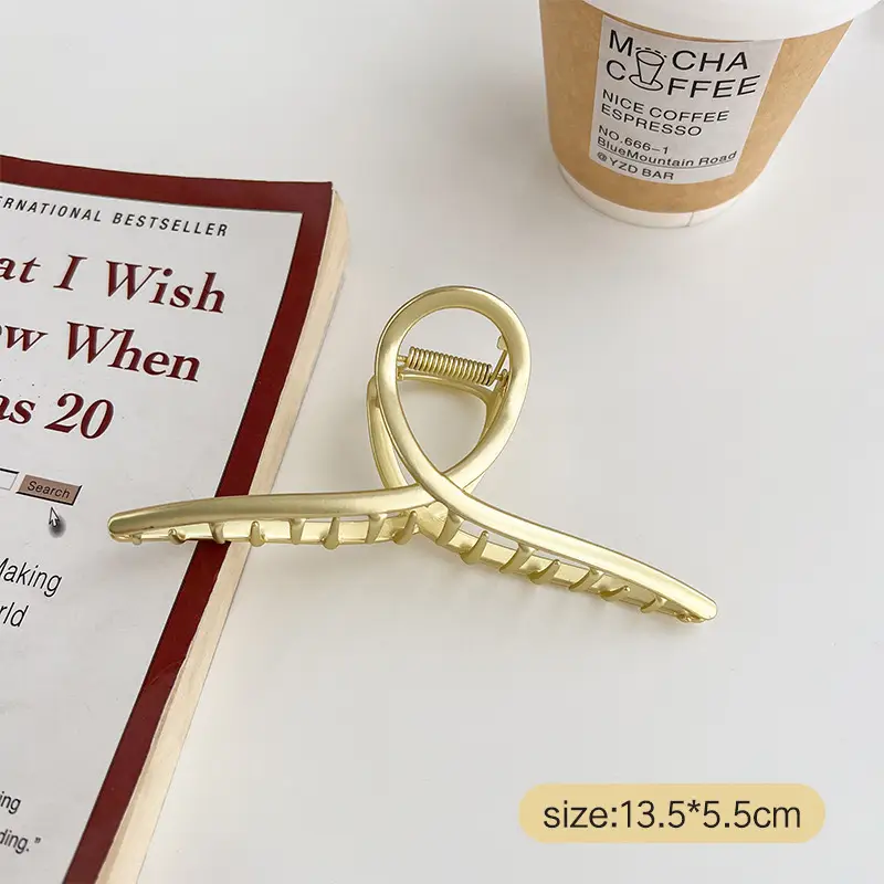 Gold Metal Hair Grip Clip for Women 4.4cm - Image 16