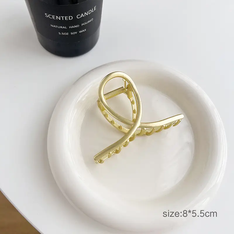 Gold Metal Hair Grip Clip for Women 4.4cm - Image 17