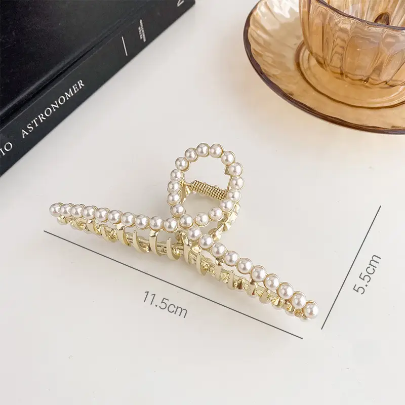 Gold Metal Hair Grip Clip for Women 4.4cm - Image 18