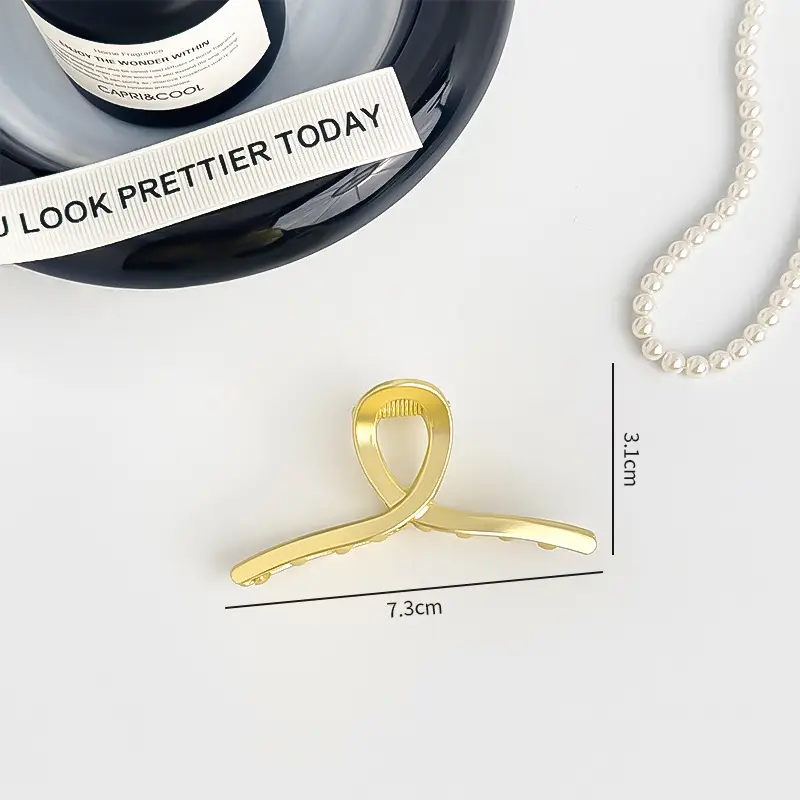 Gold Metal Hair Grip Clip for Women 4.4cm - Image 19