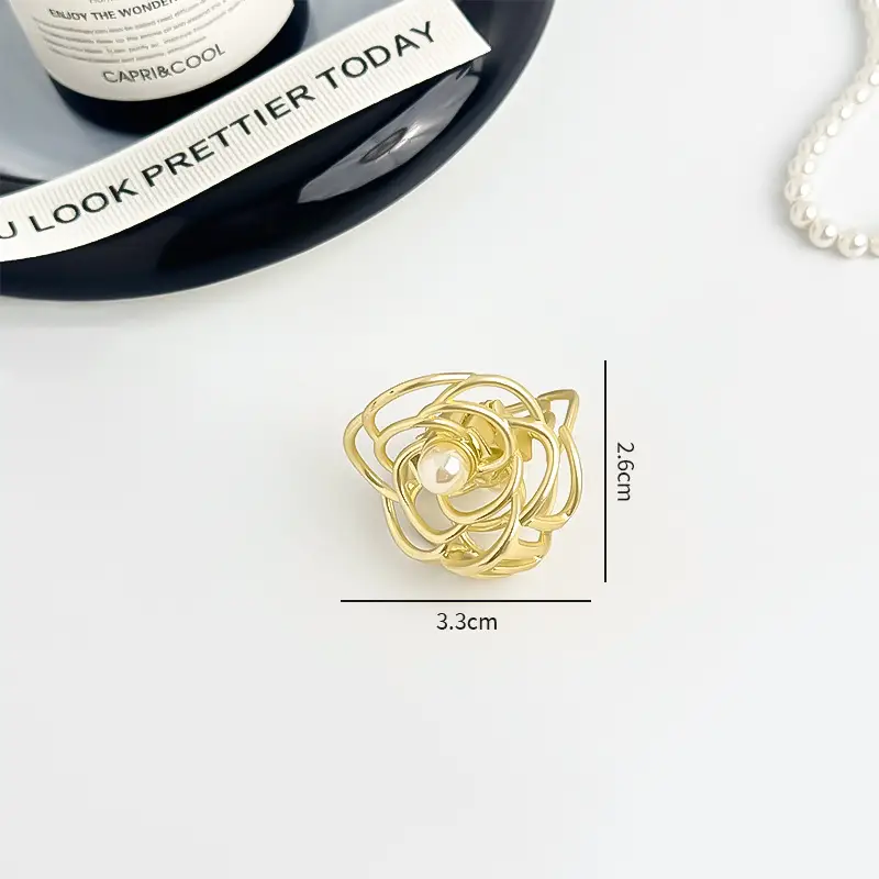 Gold Metal Hair Grip Clip for Women 4.4cm - Image 22