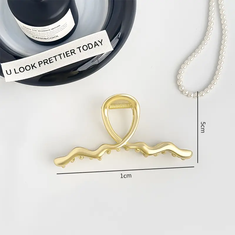 Gold Metal Hair Grip Clip for Women 4.4cm - Image 23