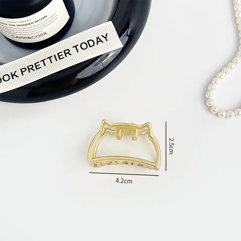Gold Metal Hair Grip Clip for Women 4.4cm - Image 24