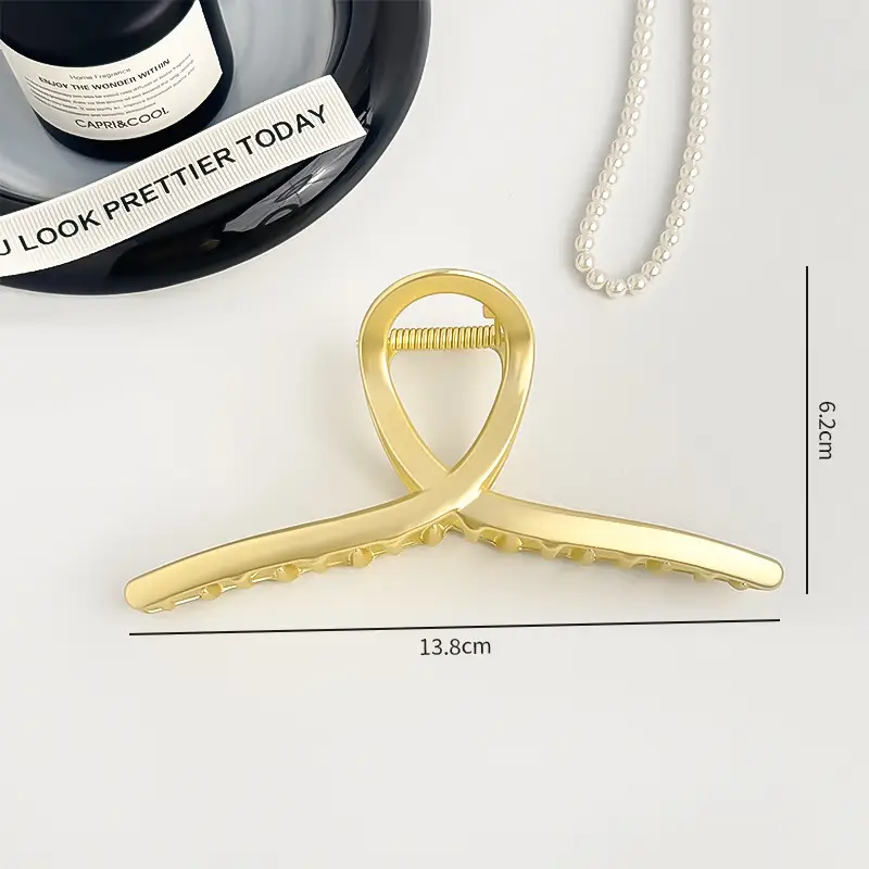 Gold Metal Hair Grip Clip for Women 4.4cm - Image 26