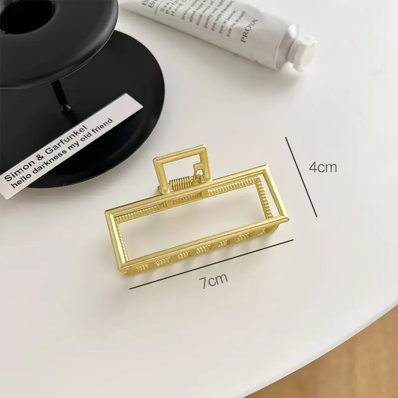 Gold Metal Hair Grip Clip for Women 4.4cm - Image 2
