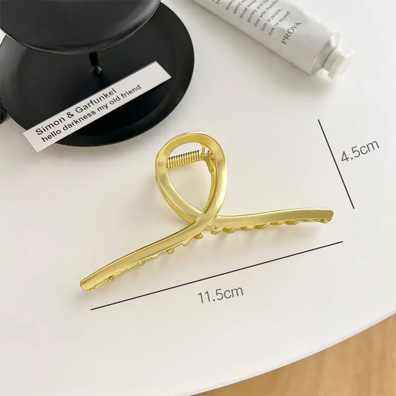 Gold Metal Hair Grip Clip for Women 4.4cm - Image 5