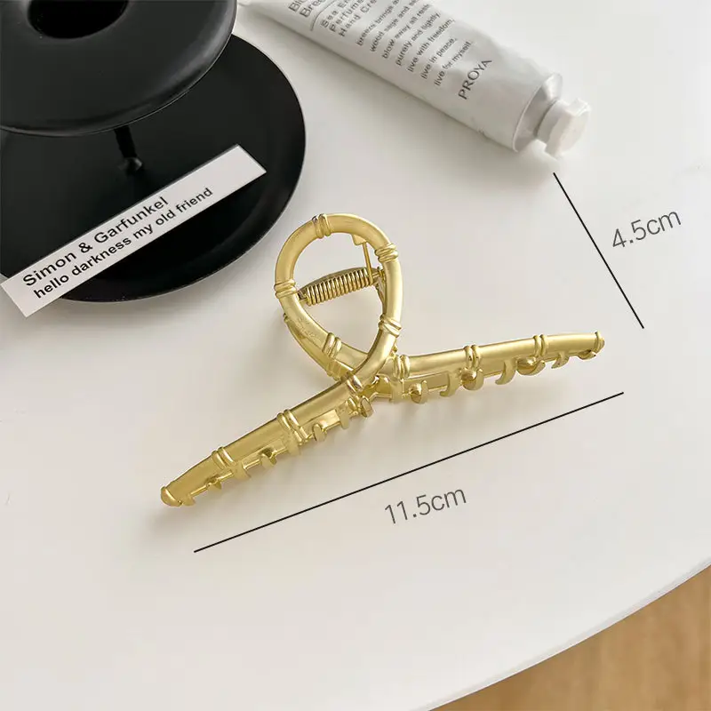 Gold Metal Hair Grip Clip for Women 4.4cm - Image 8