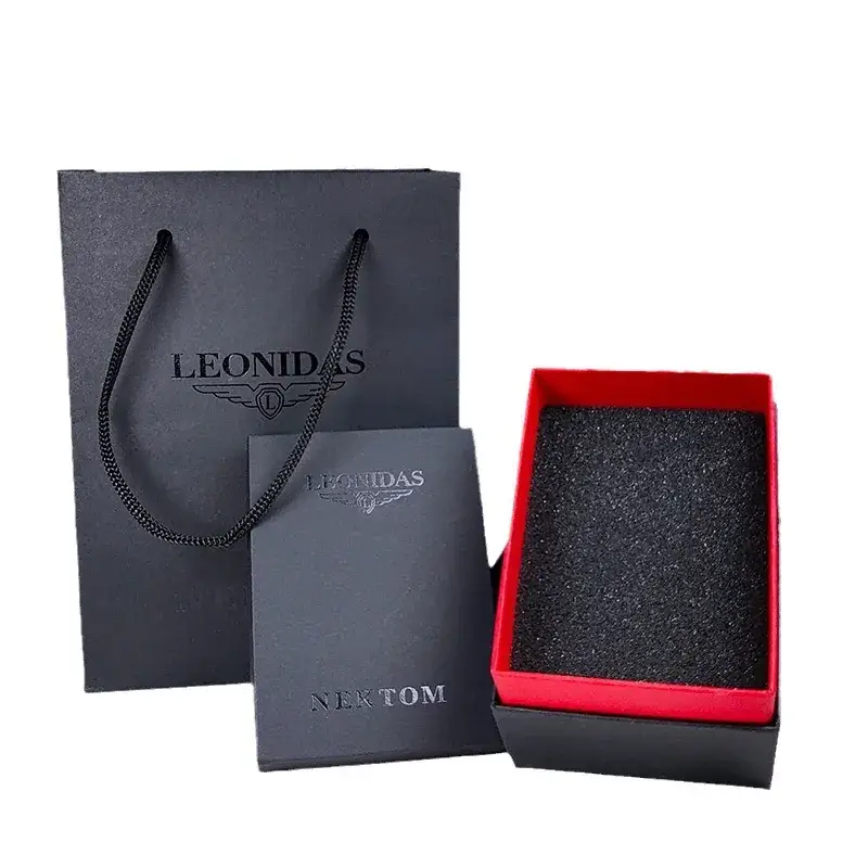 Leonida & Naton Watch Box Set Orange Small Quartz Black