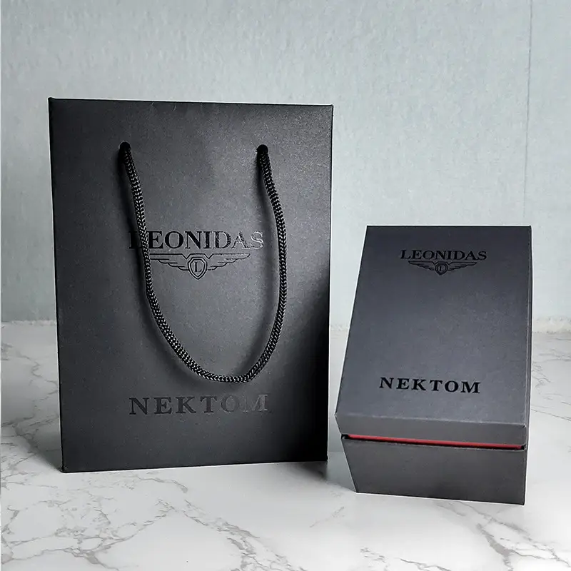 Leonida & Naton Watch Box Set Orange Small Quartz Black — feature 7