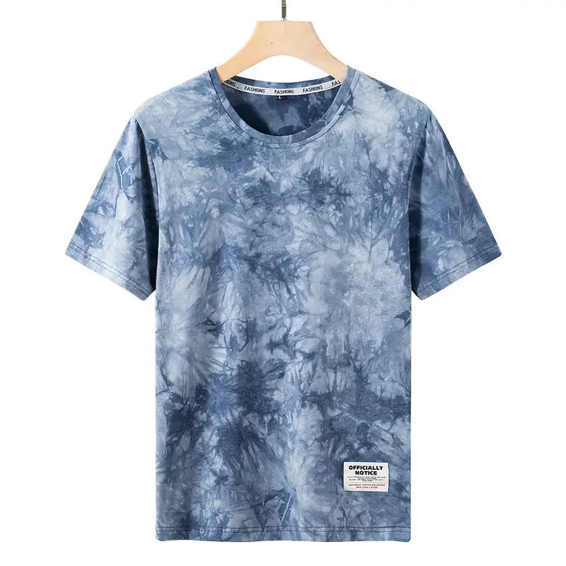 Men Tie-Dye Cotton T-Shirt Chubby Large 2022 Summer - Image 5