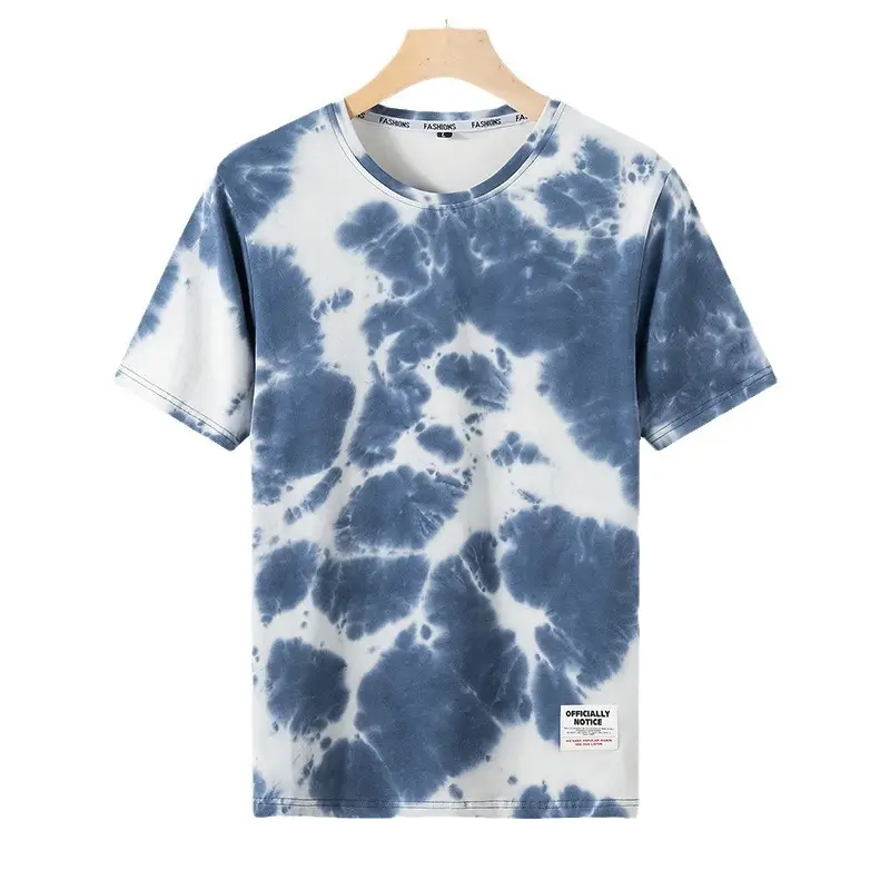 Men Tie-Dye Cotton T-Shirt Chubby Large 2022 Summer - Image 6