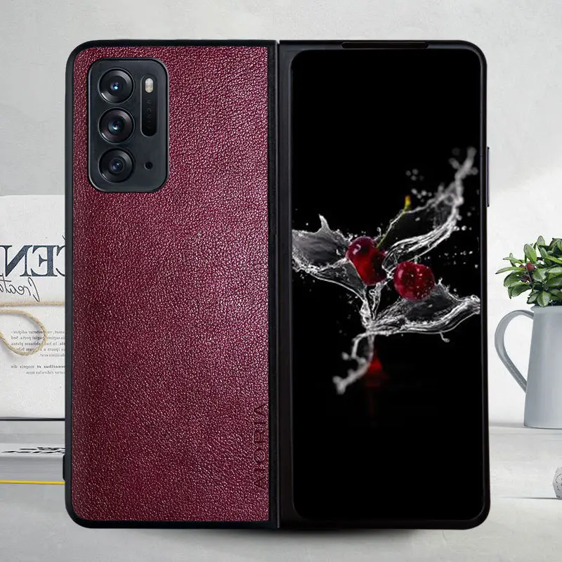 OPPO Find N Mobile Phone Case with Small Litchi Pattern - Image 4