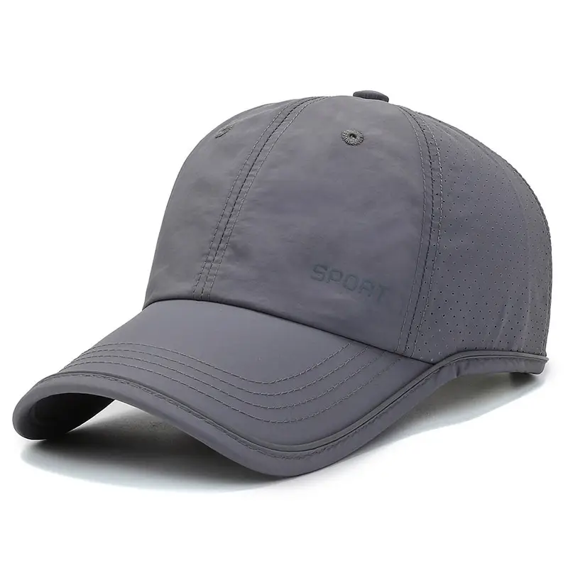 Men Grey Baseball Cap with "SPORT" Logo - Image 5