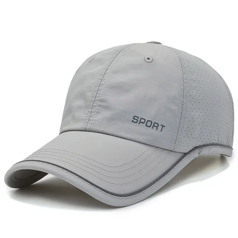 Men Grey Baseball Cap with "SPORT" Logo - Image 6