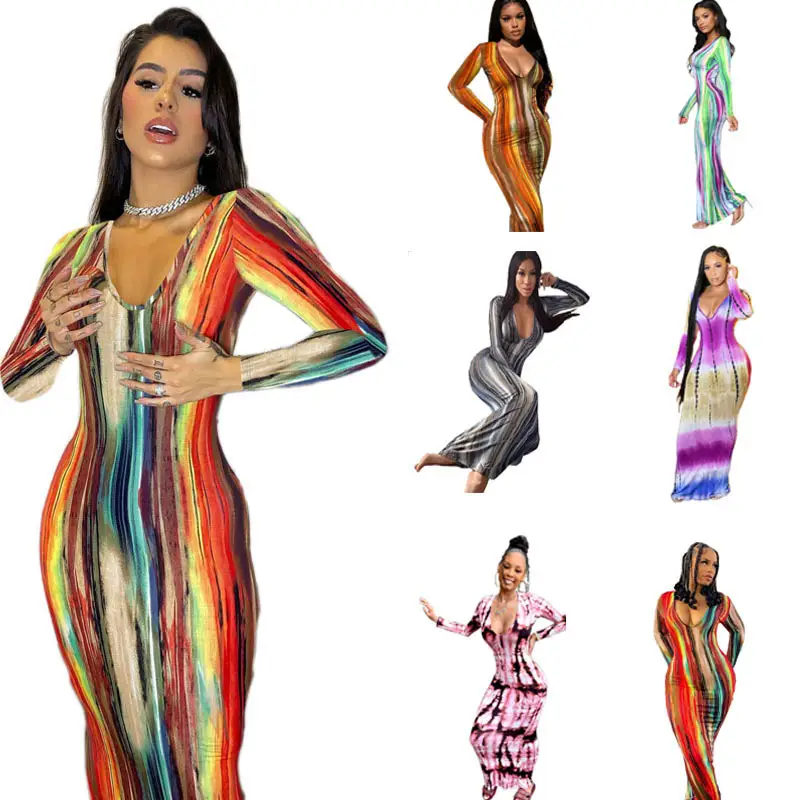 Autumn 2021 Striped Long Sleeve Dress for Women Large - Image 14