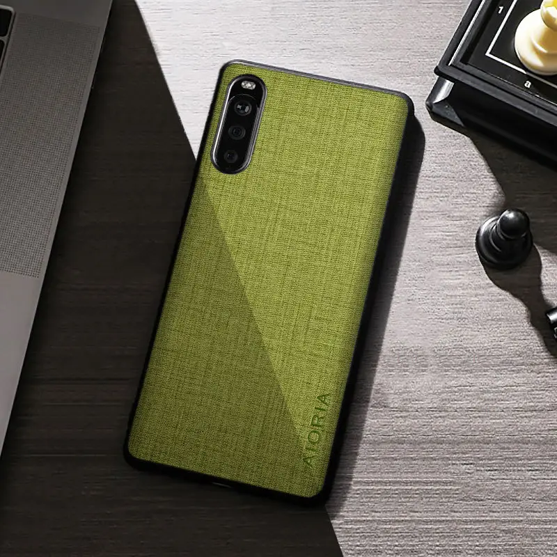 Sony Xperia 10 III Mobile Phone Shell Non-Slip Canvas 0.5mm - Image 2
