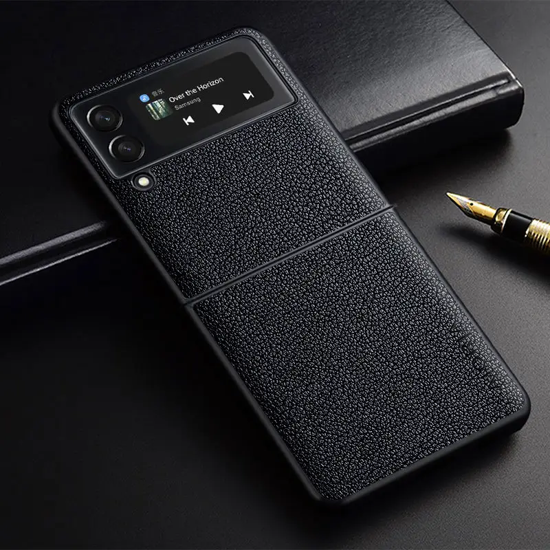 Green Litchi Pattern Samsung Z Flip3 5G Phone Case