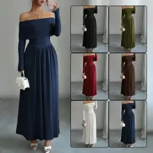 Women's Hot Selling Pleated Round Neck Top — feature 2