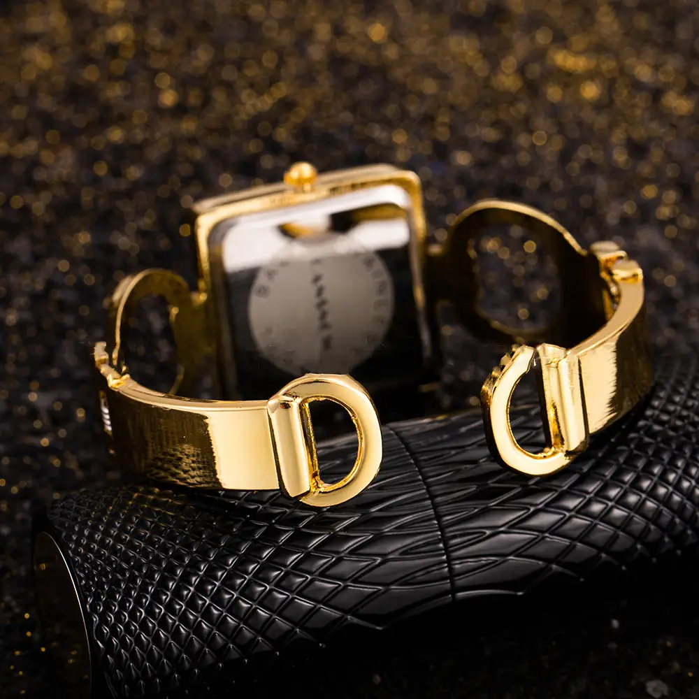 Gold Square Diamond Watch for Girls - Image 5